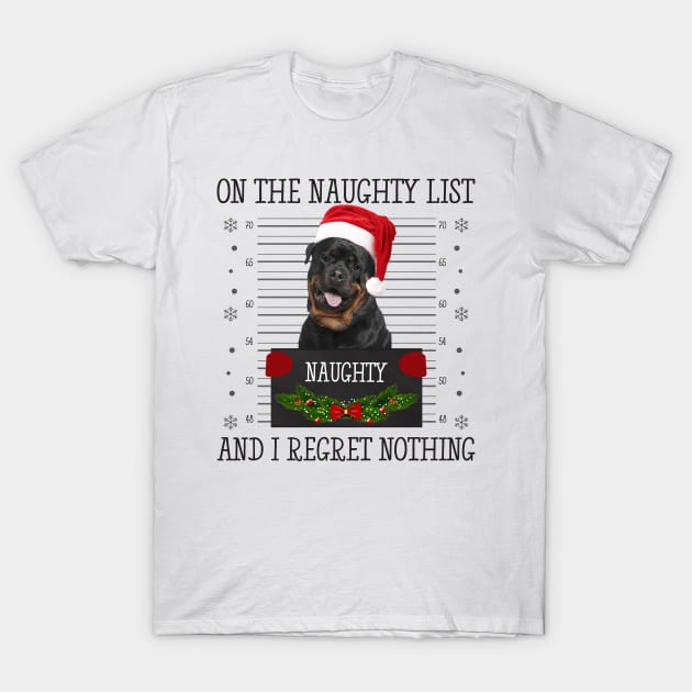 On The Naughty List, And I Regret Nothing T-Shirt by CoolTees